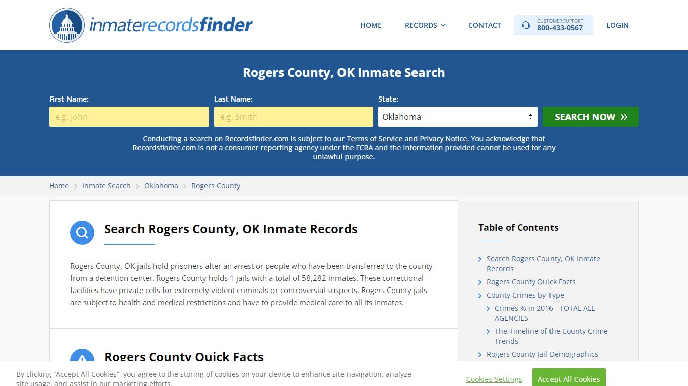 Rogers County, OK Inmate Lookup & Jail Records Online